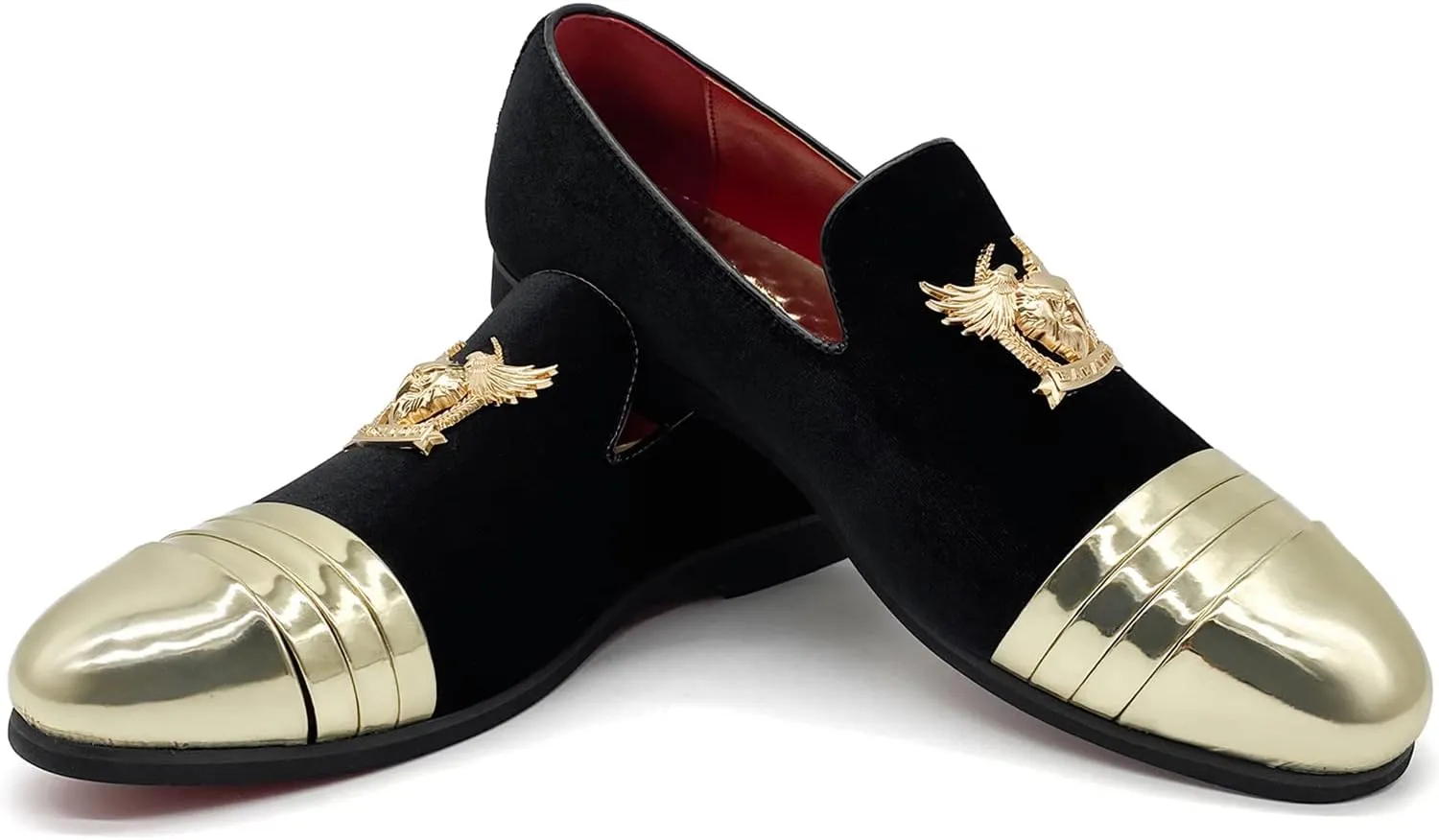 Men's Loafers Vintage Slip on Suede Dress Shoes Velvet Dress Loafers Size 7-13