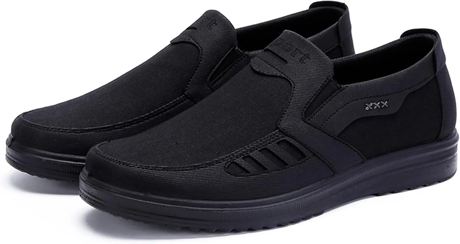 Men's Mesh Sneakers, Casual Classic Business Slip On Dress Sneakers Fashion Sneakers Penny Loafers, Lightweight and Breathable Men's Canvas Shoes