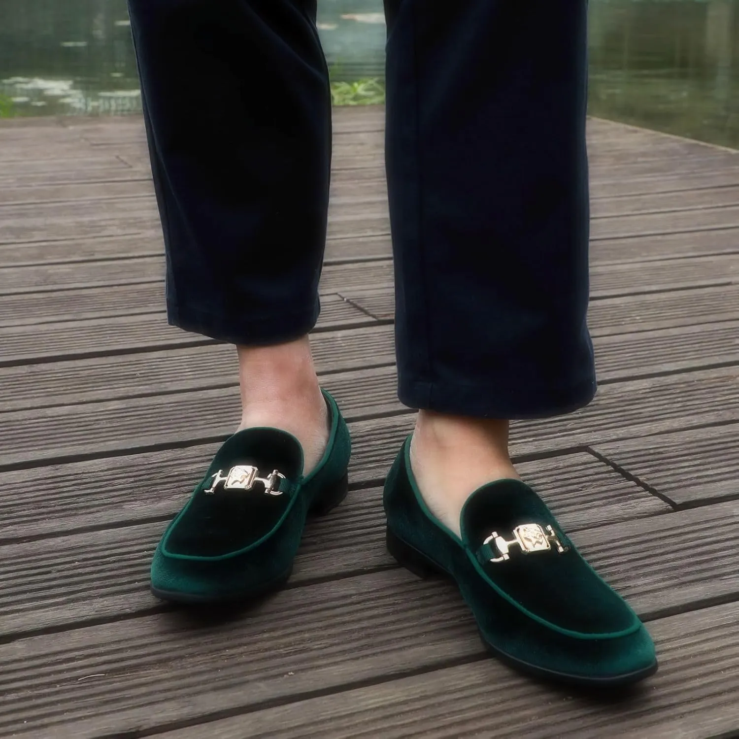 Men's Penny Slip-on Velvet Loafer Luxury Suede Tuxedo Dress Shoes Fancy Smoking Slipper Party Prom Wedding Shoes Comfortable Lightweight