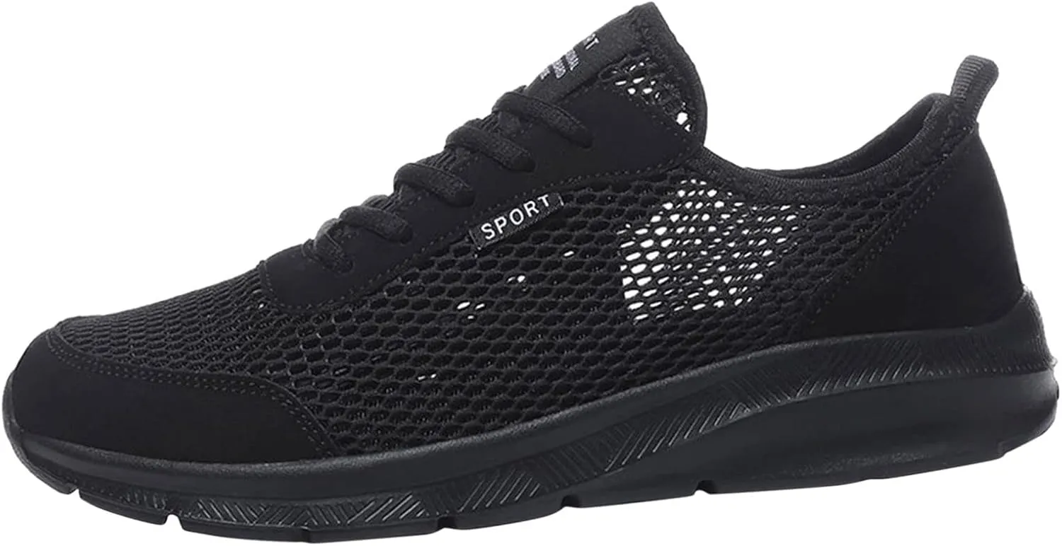 Men's Running Shoes Casual Slip on Walking Tennis Gym Sneakers Lightweight Breathable Mesh Workout Sports Sneakers
