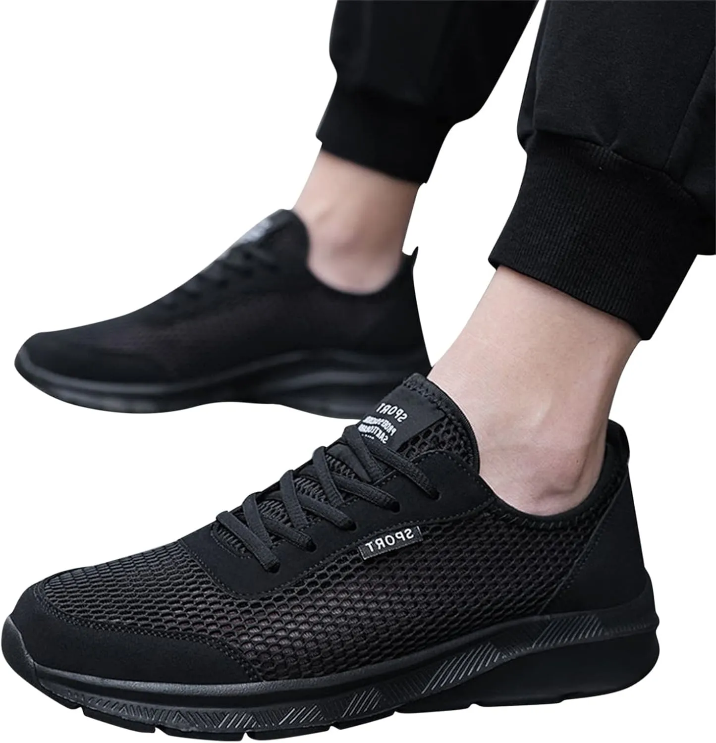 Men's Running Shoes Casual Slip on Walking Tennis Gym Sneakers Lightweight Breathable Mesh Workout Sports Sneakers