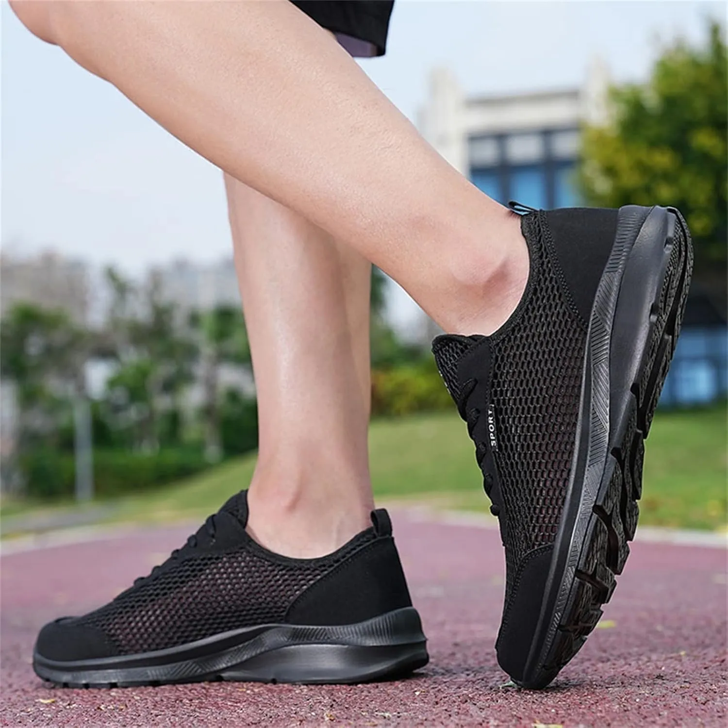 Men's Running Shoes Casual Slip on Walking Tennis Gym Sneakers Lightweight Breathable Mesh Workout Sports Sneakers
