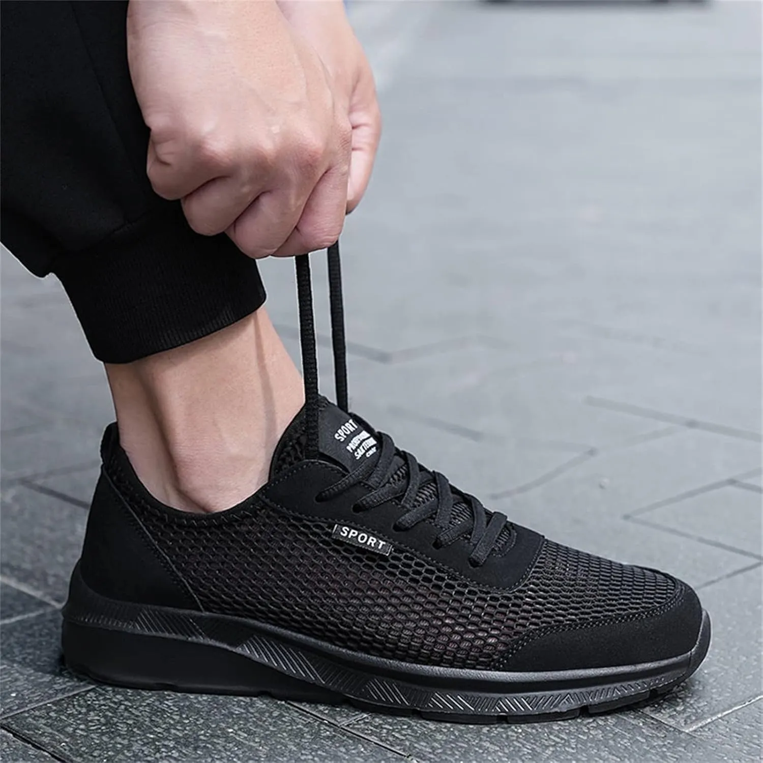 Men's Running Shoes Casual Slip on Walking Tennis Gym Sneakers Lightweight Breathable Mesh Workout Sports Sneakers