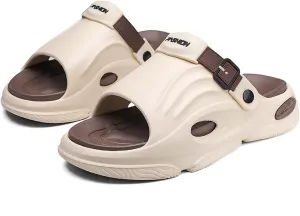 Men's Shallow Mouth Wide Casual Garden Shoes, Comfortable Swimming Pool Walking Shoes, Classic Lightweight Comfortable Beach Wading Shoes