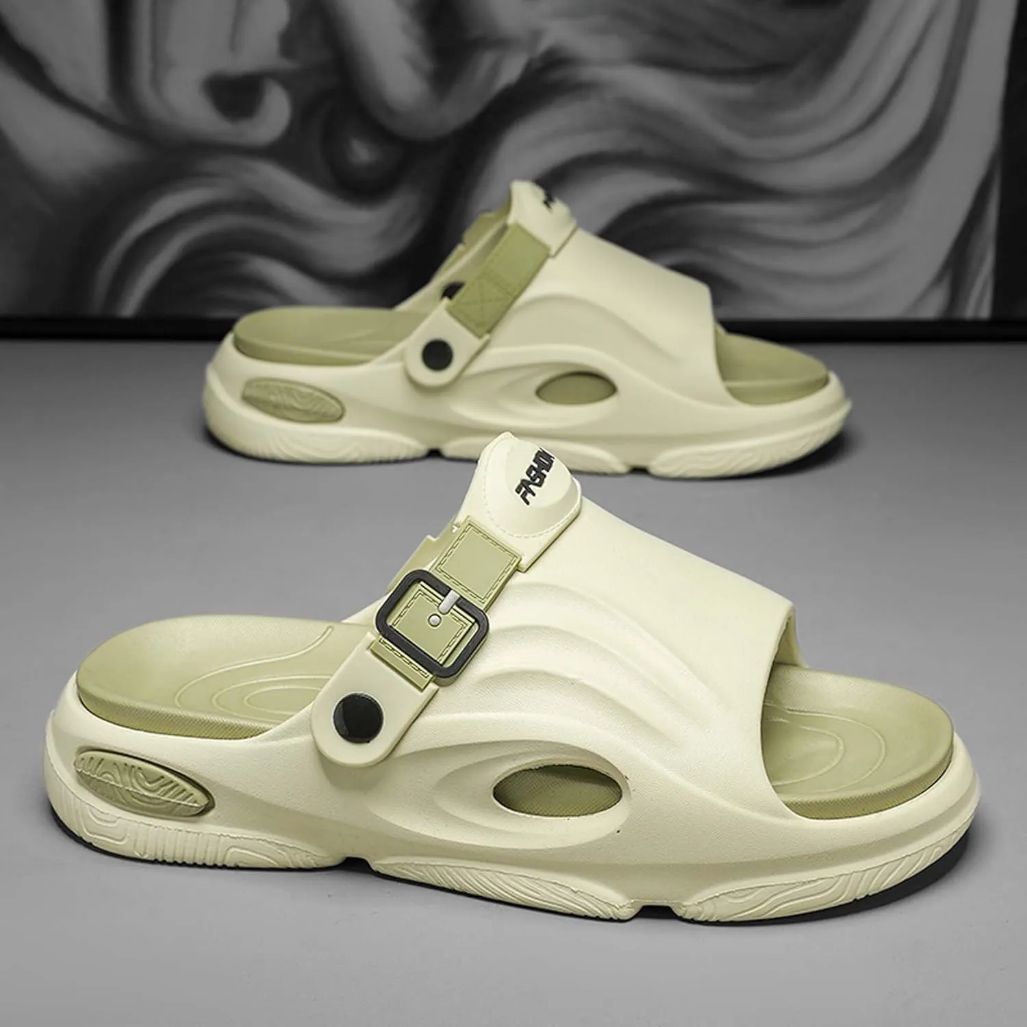 Men's Shallow Mouth Wide Casual Garden Shoes, Comfortable Swimming Pool Walking Shoes, Classic Lightweight Comfortable Beach Wading Shoes