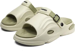 Men's Shallow Mouth Wide Casual Garden Shoes, Comfortable Swimming Pool Walking Shoes, Classic Lightweight Comfortable Beach Wading Shoes