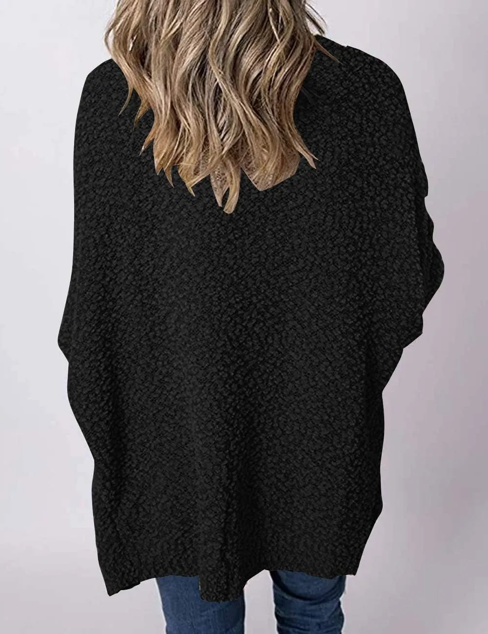 MEROKEETY Women's Long Sleeve Soft Chunky Knit Sweater Open Front Cardigans Outwear Coat