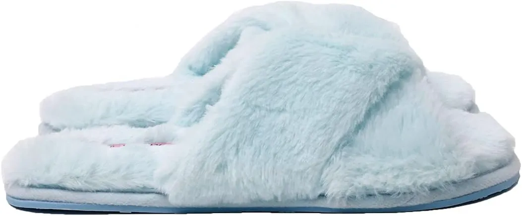 Millffy Fuzzy Fluffy Open Toe Slippers for Summer Warm Comfy flip Flop Slippers for Women Slip on