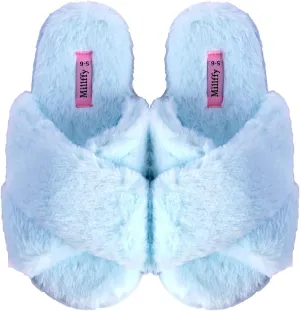 Millffy Fuzzy Fluffy Open Toe Slippers for Summer Warm Comfy flip Flop Slippers for Women Slip on