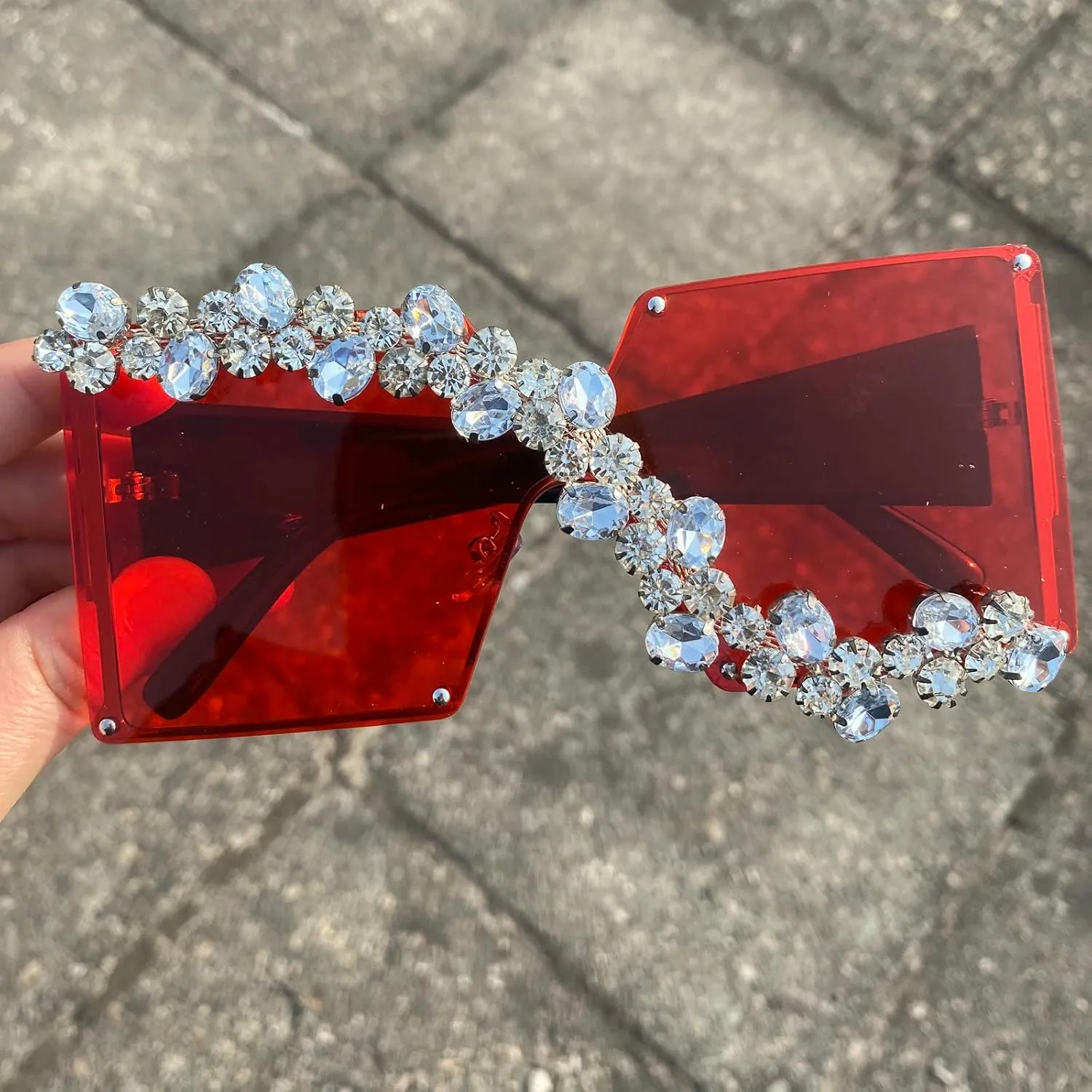 mincl/Oversized Shield Sunglasses Woman 2019 Fashion Luxury Shades UV400 Vintage Flat Top Futuristic Sunglasses