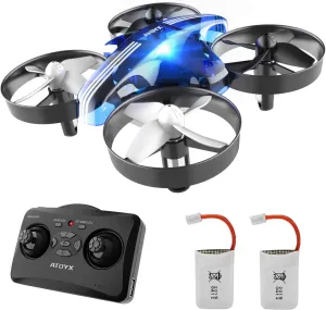 Mini Drone for Kids & Beginners, Indoor Portable Hand Operated/RC Nano Helicopter Quadcopter with Auto Hovering, Headless Mode & Remote Control, Children's Day Gift for Boys and Girls -Blue