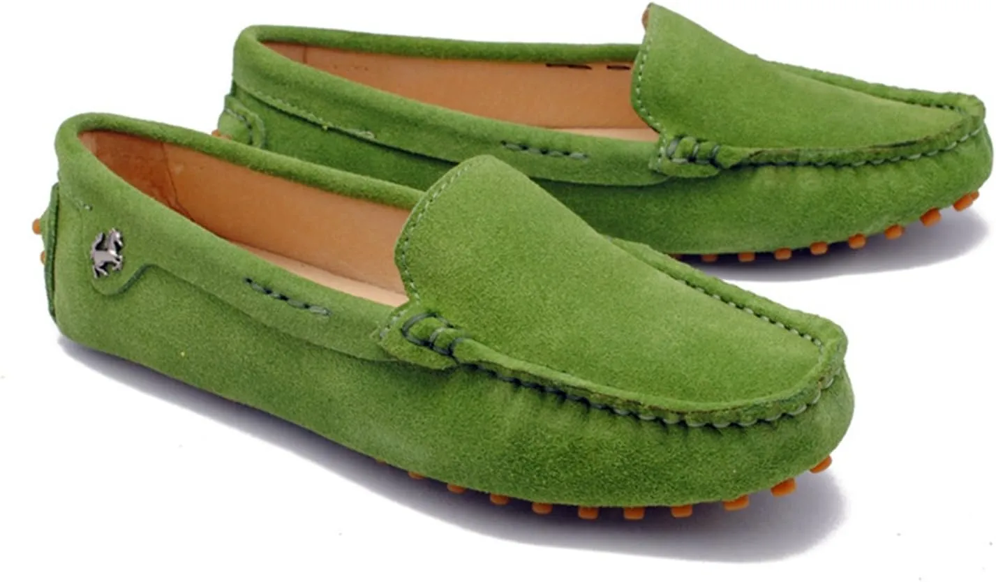 Minishion Loafers for Women Comfortable Suede Driving Shoes YB9601