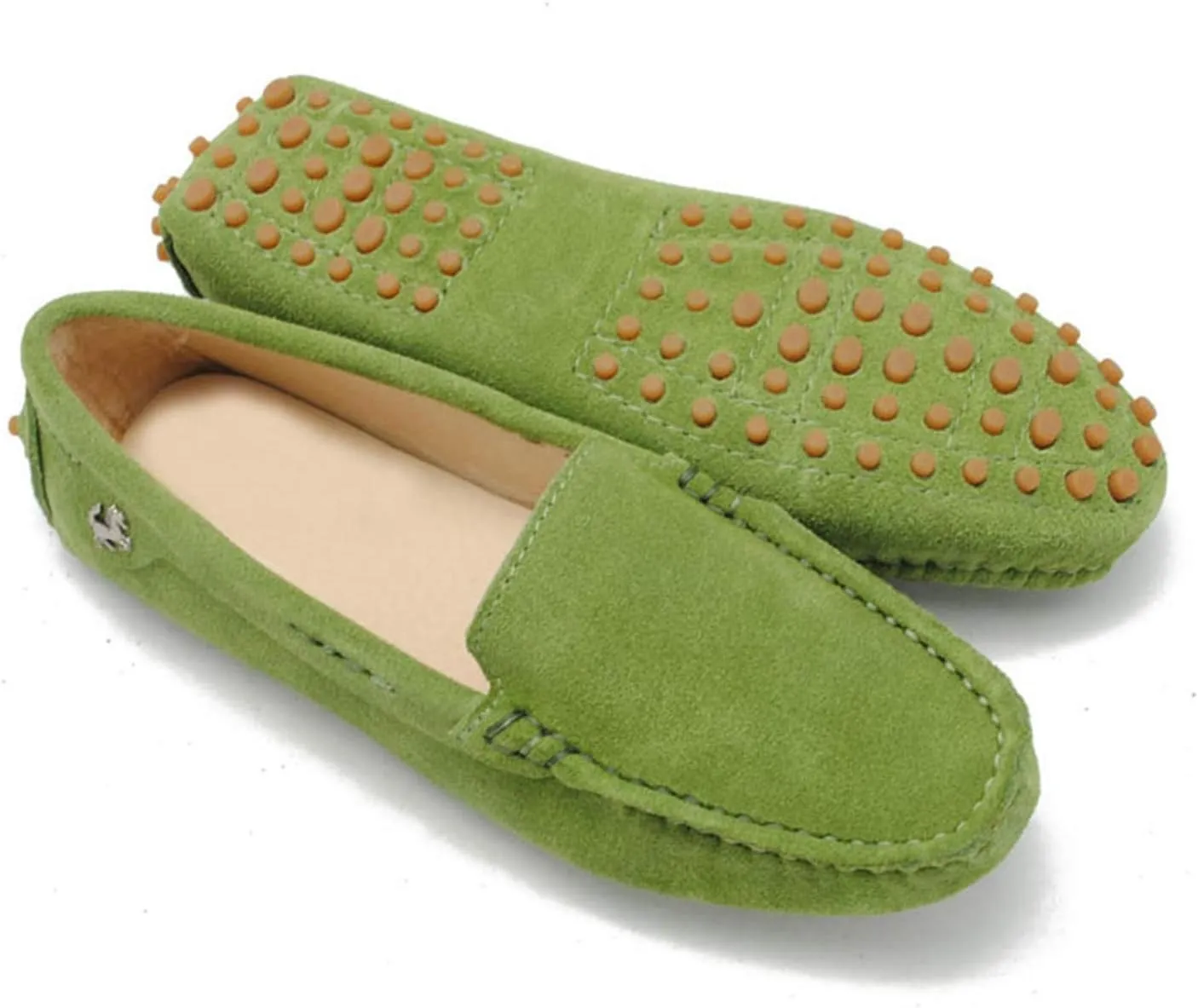 Minishion Loafers for Women Comfortable Suede Driving Shoes YB9601