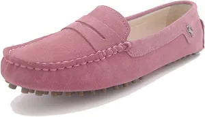 Minishion Women's Casual Loafers Suede Comfortable Driving Shoes YB9603