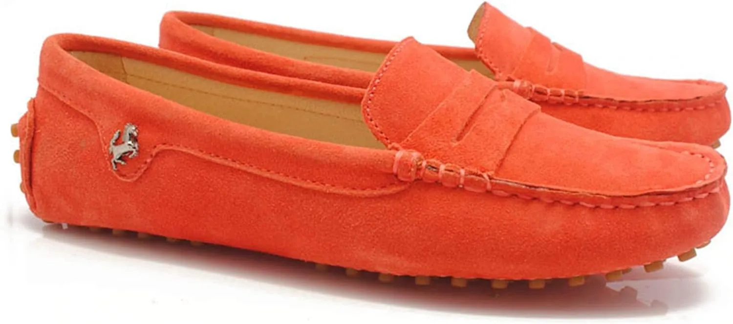 Minishion Women's Casual Loafers Suede Comfortable Driving Shoes YB9603