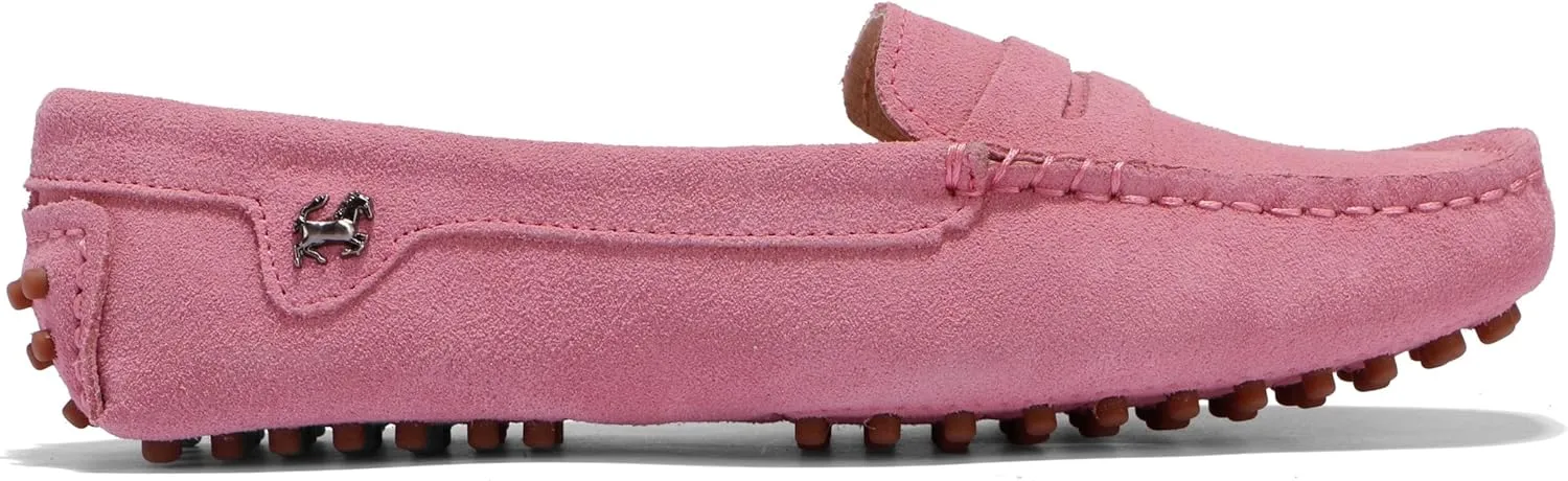 Minishion Women's Casual Loafers Suede Comfortable Driving Shoes YB9603