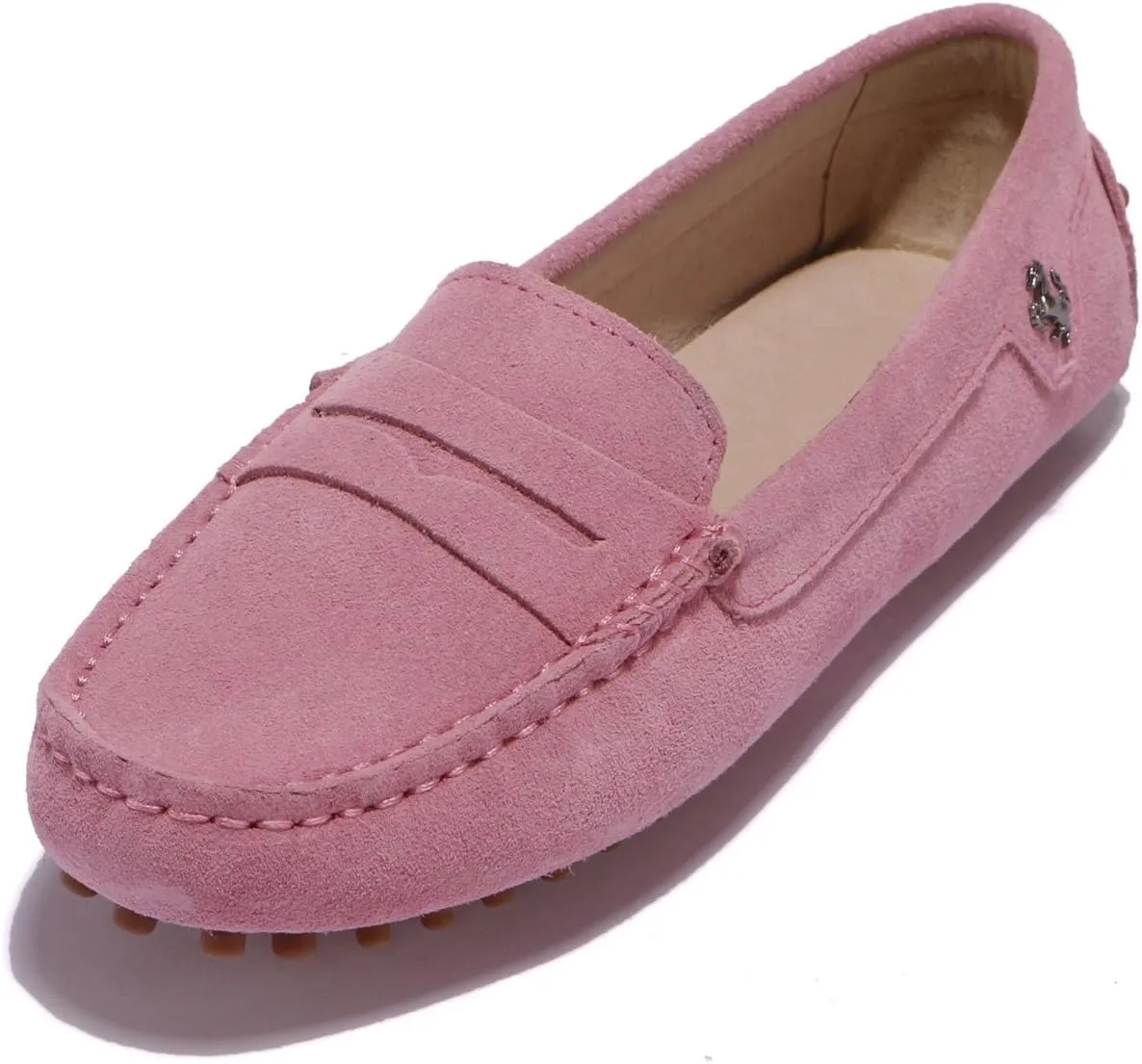 Minishion Women's Casual Loafers Suede Comfortable Driving Shoes YB9603