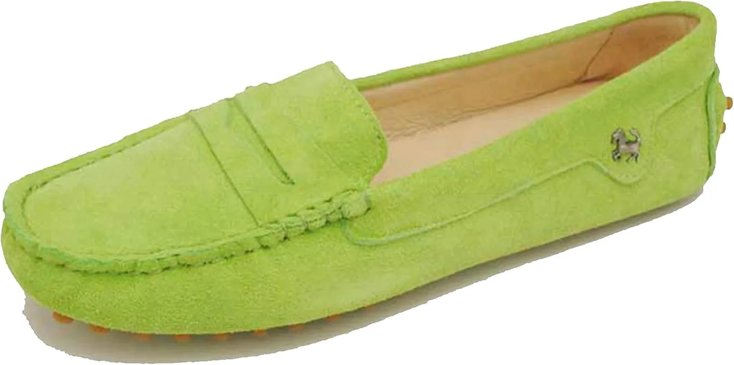 Minishion Women's Casual Loafers Suede Comfortable Driving Shoes YB9603