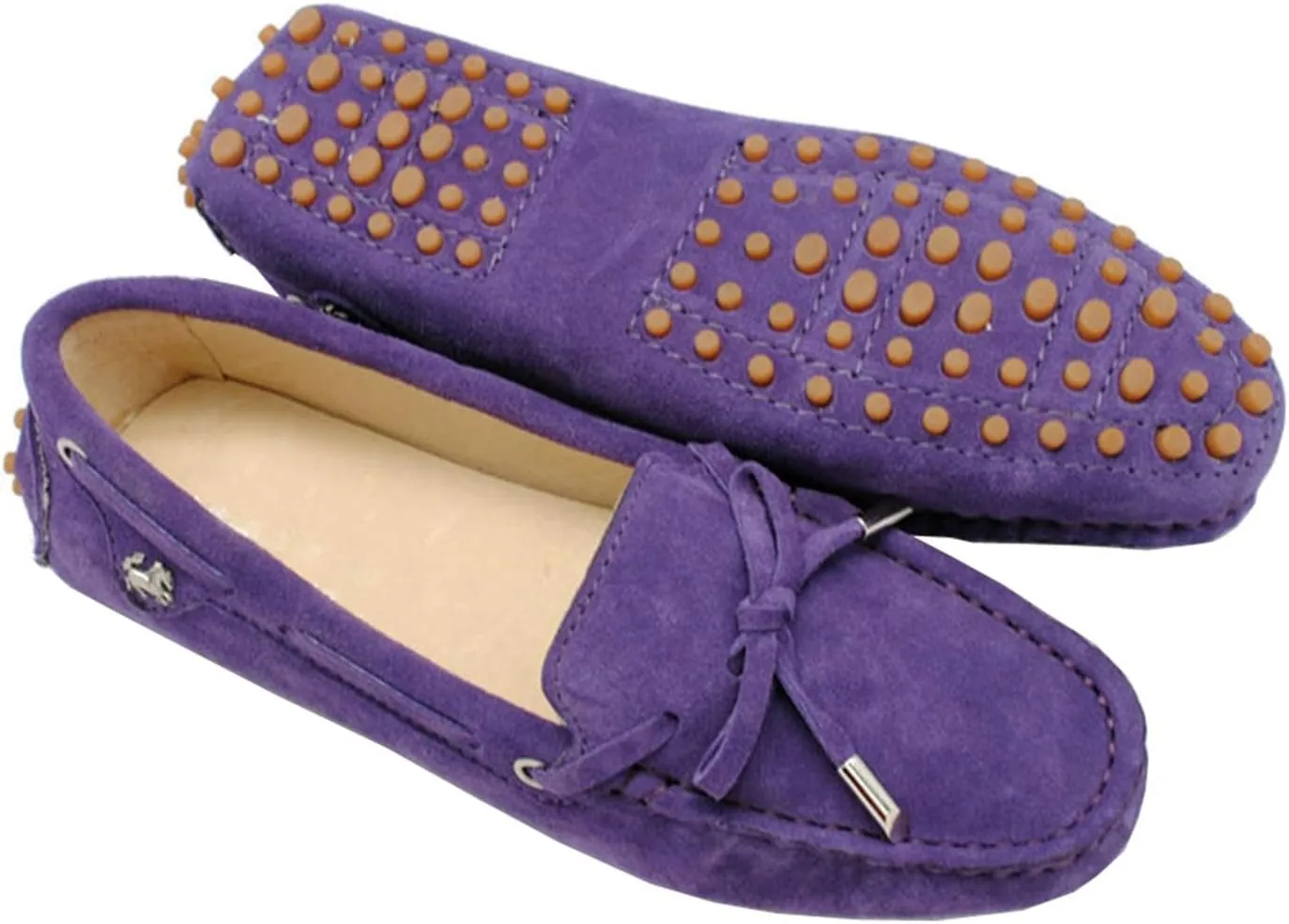 Minishion Womens Loafers & Slip-ons Suede Driving Shoes YB9602