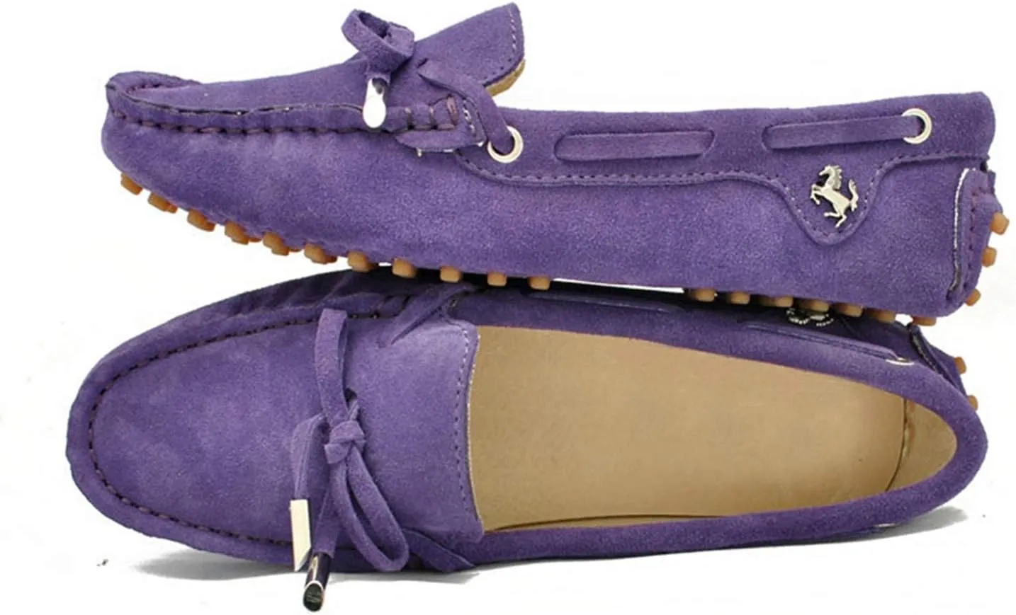 Minishion Womens Loafers & Slip-ons Suede Driving Shoes YB9602