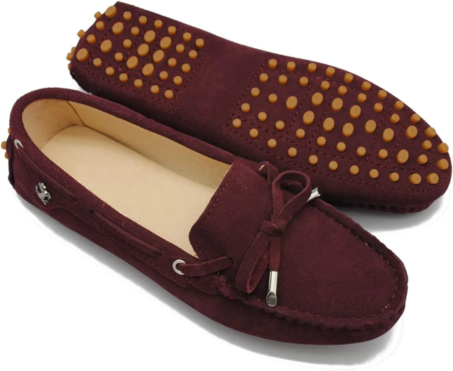 Minishion Womens Loafers & Slip-ons Suede Driving Shoes YB9602