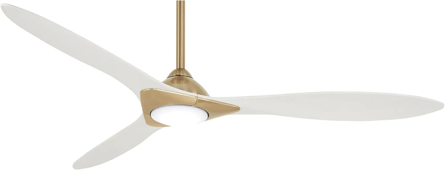 MINKA-AIRE CeilingF868 Ceiling Fan (Soft Brass/Flat White)