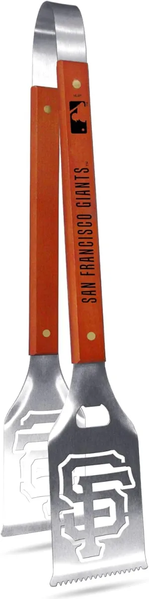 MLB San Francisco Giants Grill-A-Tongs, Heavy Duty Stainless Steel BBQ Grill Tongs