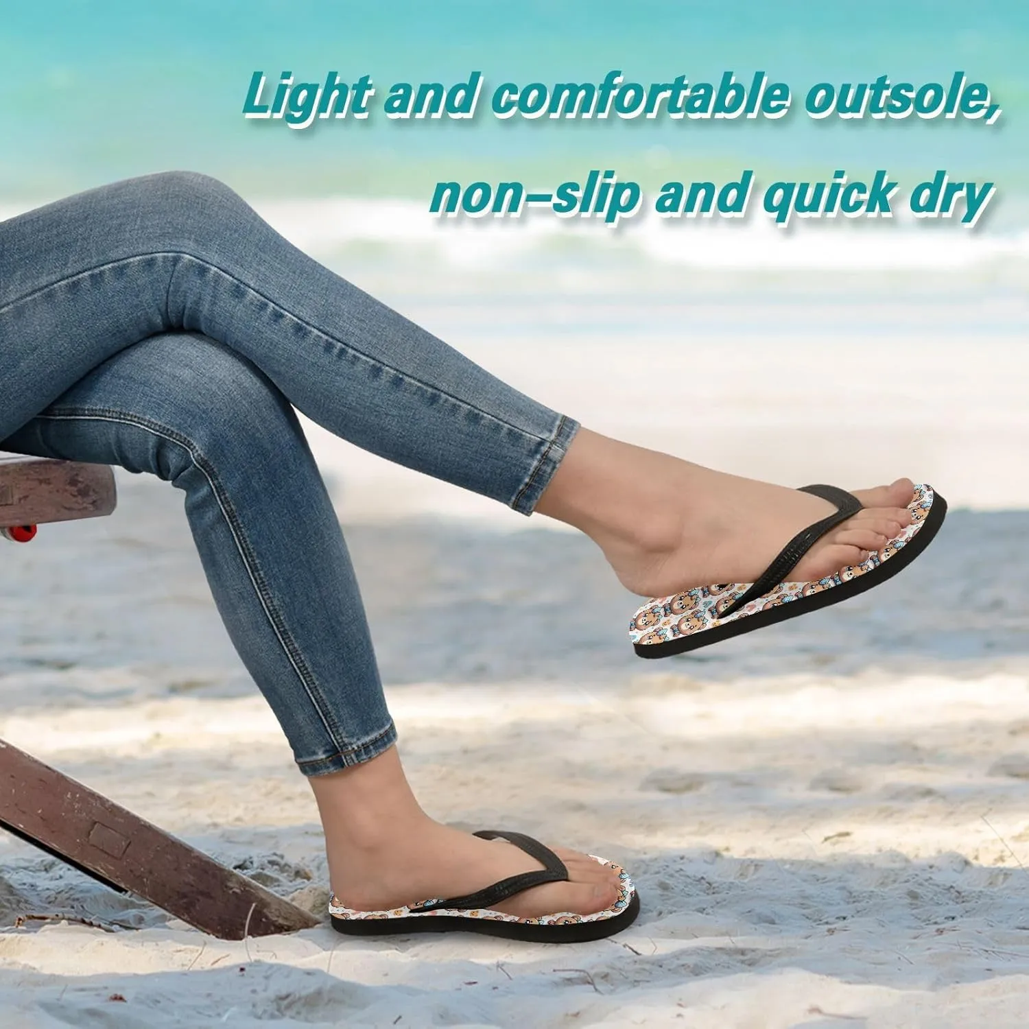 MNSRUU Flip Flops for Women Men Leopard Flip Flops Womens Slides Men Sandals Shower Slippers Summer Non-Slip Flipflops for Swim Beach Bathroom, XS