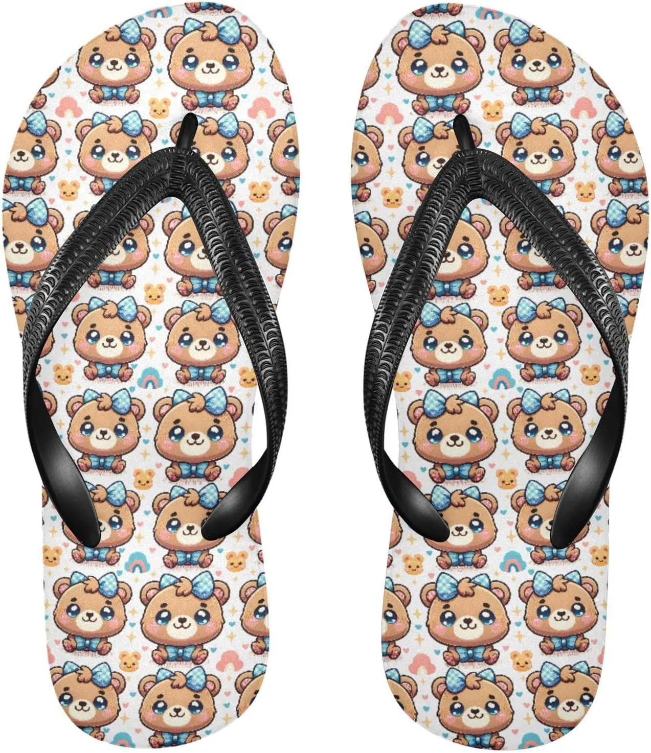MNSRUU Flip Flops for Women Men Leopard Flip Flops Womens Slides Men Sandals Shower Slippers Summer Non-Slip Flipflops for Swim Beach Bathroom, XS