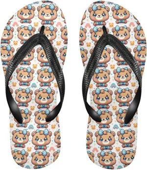 MNSRUU Flip Flops for Women Men Leopard Flip Flops Womens Slides Men Sandals Shower Slippers Summer Non-Slip Flipflops for Swim Beach Bathroom, XS