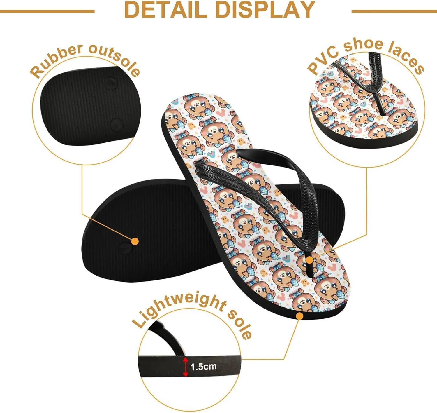 MNSRUU Flip Flops for Women Men Leopard Flip Flops Womens Slides Men Sandals Shower Slippers Summer Non-Slip Flipflops for Swim Beach Bathroom, XS