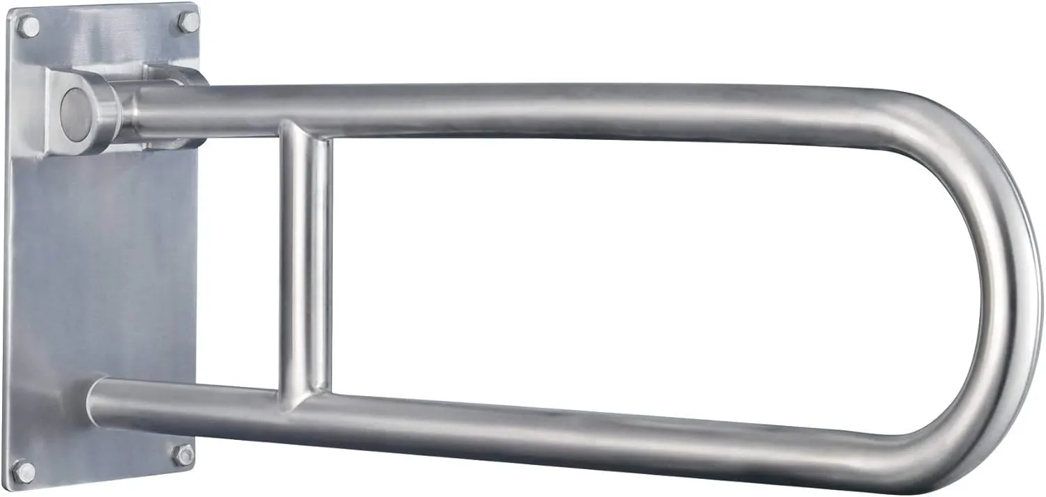 Moen R8960FDW Bathroom Safety 30-Inch Flip-Up Screw-In Bath Safety Screw-In Bathroom Grab Bar, Glacier White