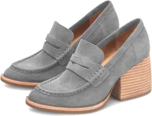 MOOMMO Women's Chunky Platform Loafers Pumps Round Closed Toe Slip On Penny Loafers Block High Heels Suede Oxford Shoes Formal Classic Thick Heel Dress Loafer Office Ladies Vintage Comfort 4-11 M US
