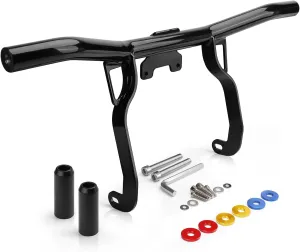 Motorcycle Engine Guard Crash Bar Compatible with Harley Davidson Touring Street Glide Road Glide Road King Electra Glide Ultra Limited Flat Out Bar Black 2014-2023