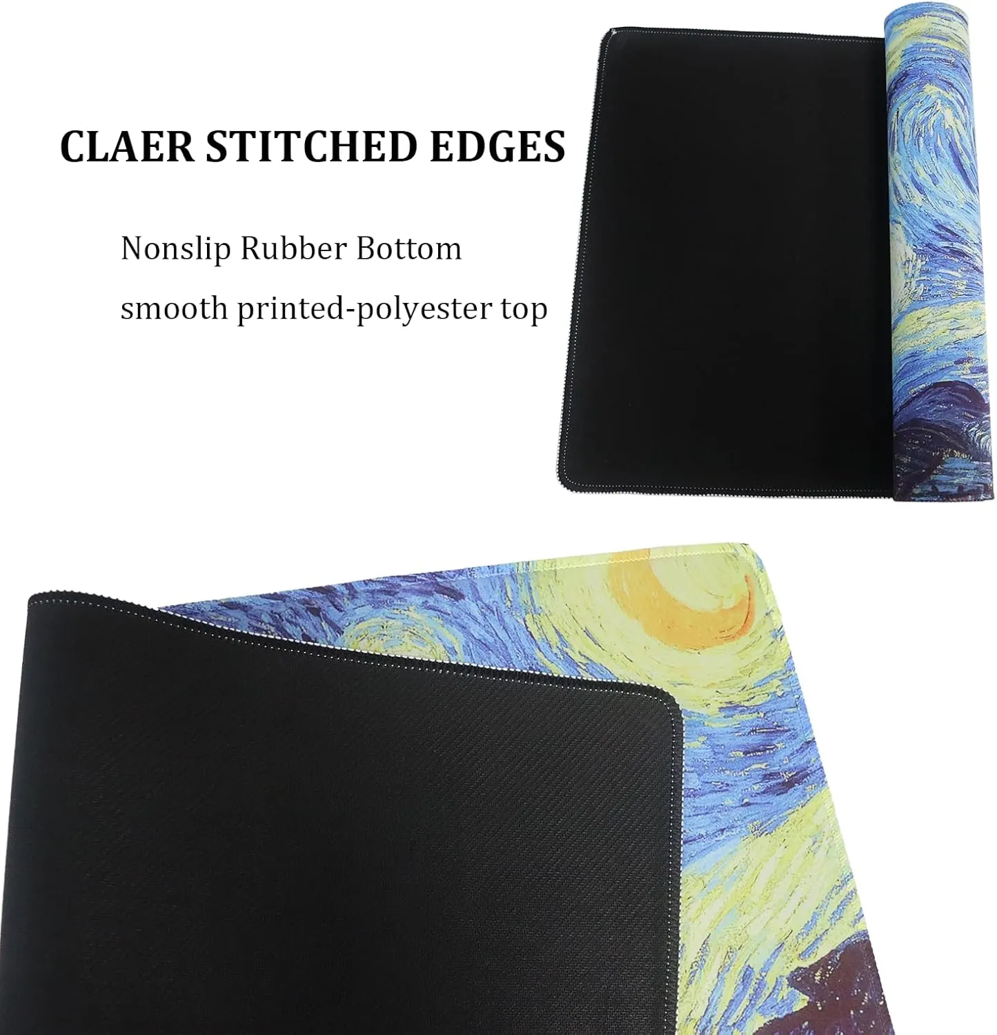 MTG Playmat 24 x 14 Inches, Non-Slip Rubber Card Game Playmats with Storage Bag, TCG Playmat Mouse Pad, Starry