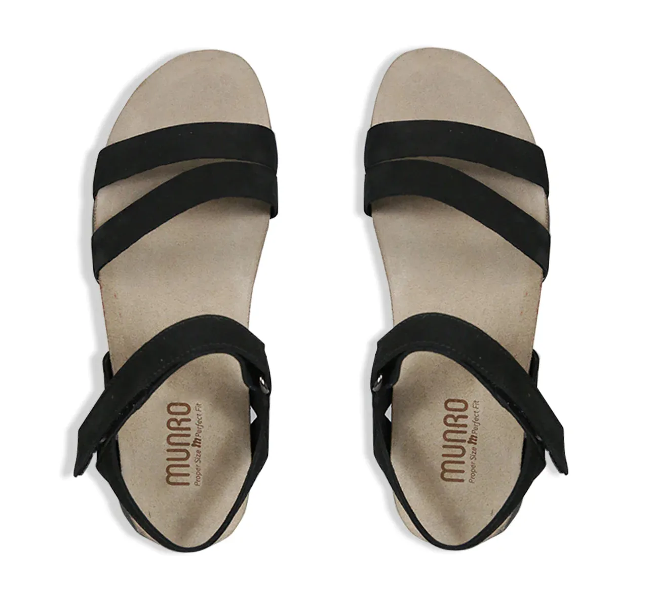 Munro Women's Juniper Sandal - Black Nubuck