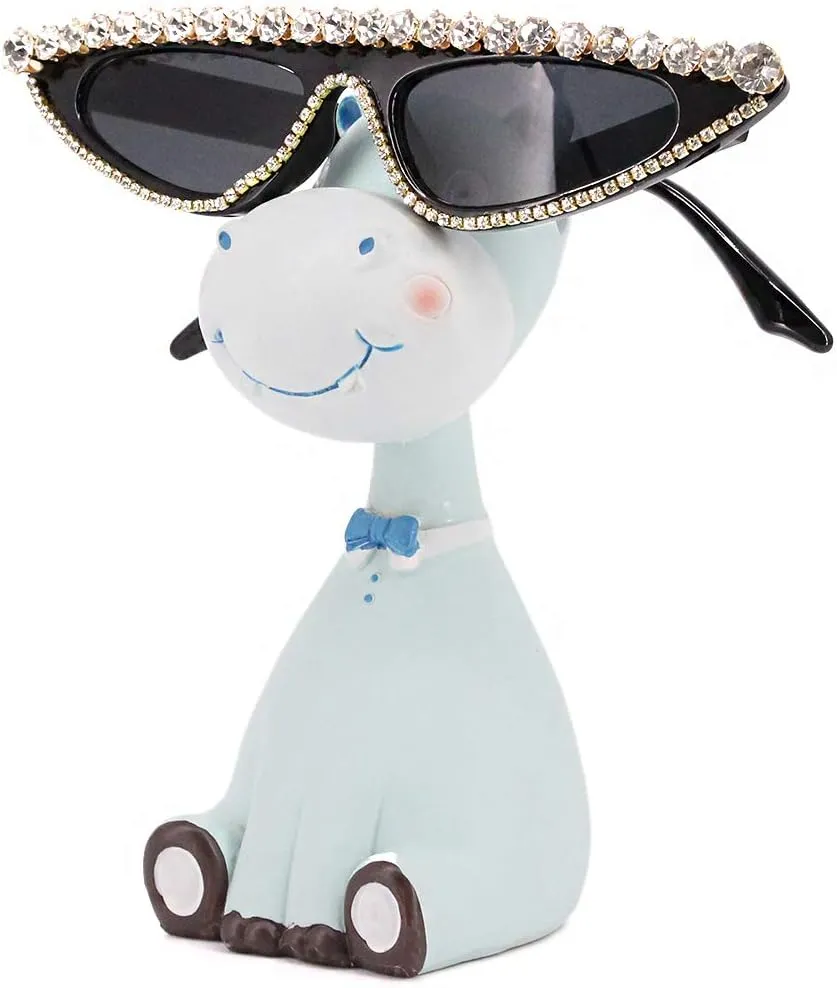Naimo Vintage Retro Sparkling Crystal Cat Eye Sunglasses UV Protection Rhinestone Frame Glasses for Women Black