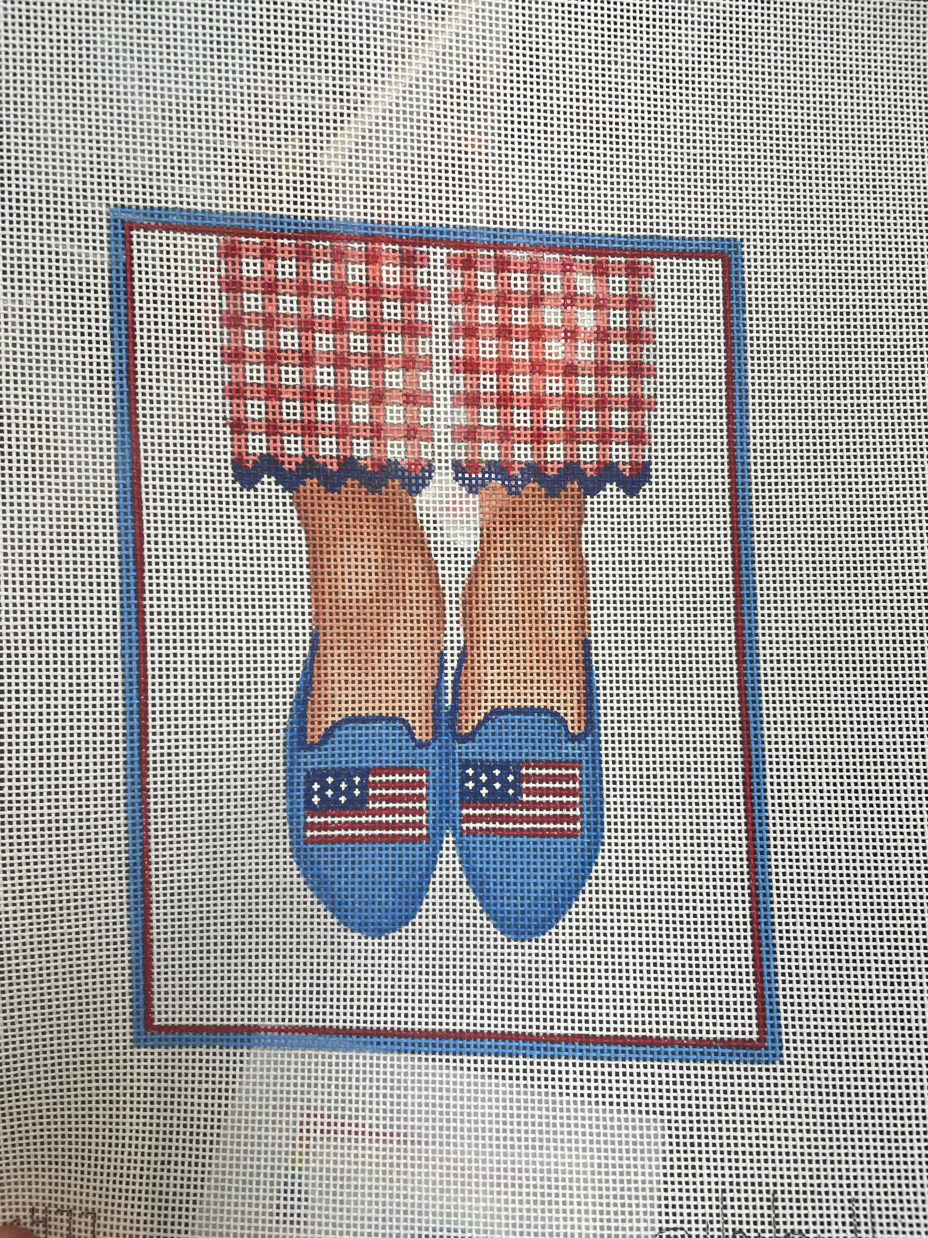 Needlepoint American Flag Loafers