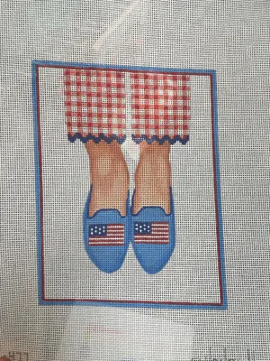 Needlepoint American Flag Loafers