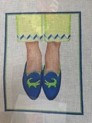 Needlepoint Gator Loafers