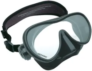 New Oceanic Shadow Scuba Diving & Snorkeling Mask (Black on Black) with FREE Neoprene Comfort Strap ($12.95 Value)