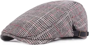 Newsboy Cap Beret Men Women Flat Caps Summer Cotton Plaid Hat Outdoors