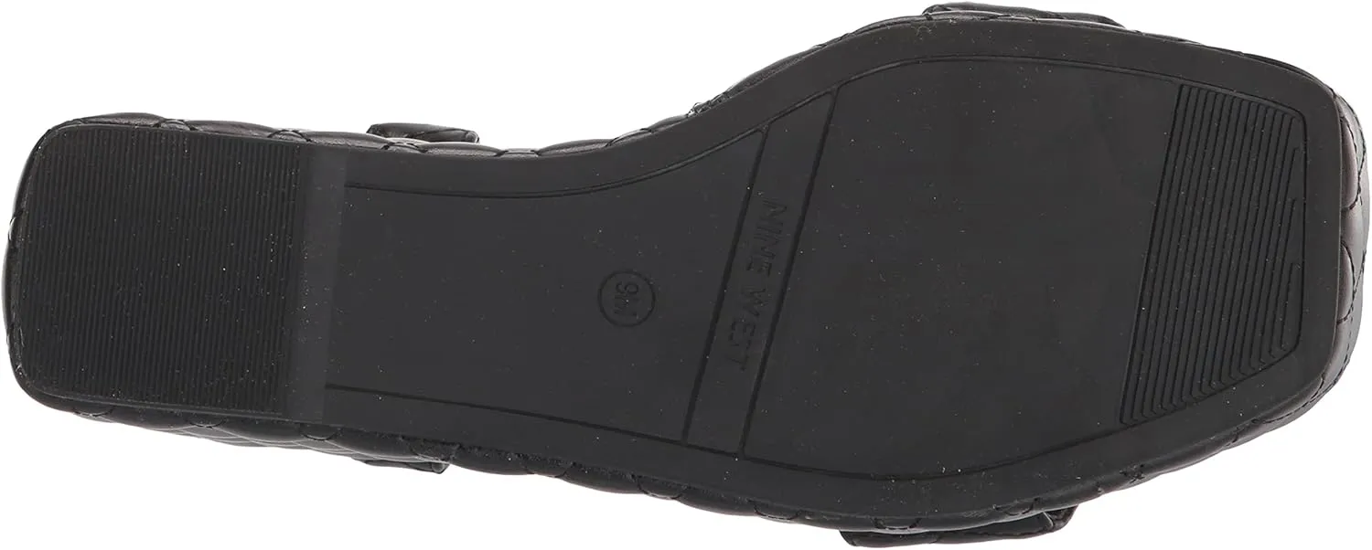 Nine West Women's Nila Squared Open Toe Platform Wedge Sandal