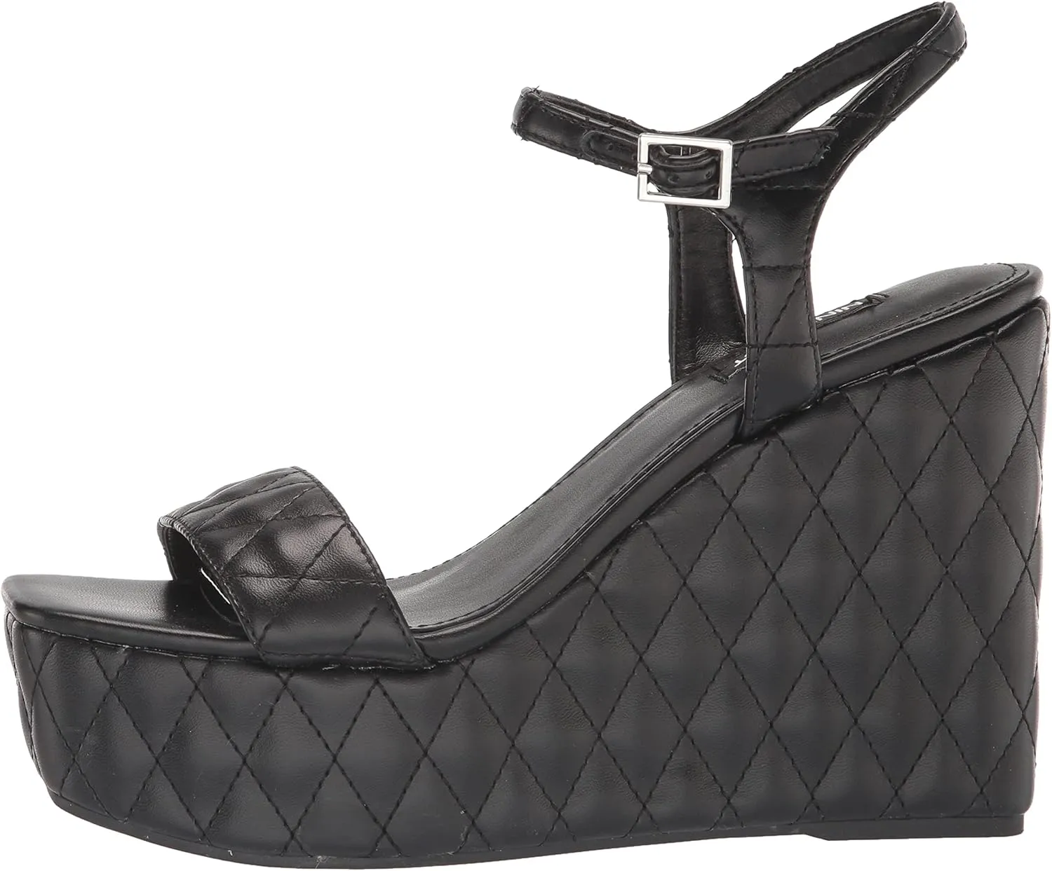 Nine West Women's Nila Squared Open Toe Platform Wedge Sandal