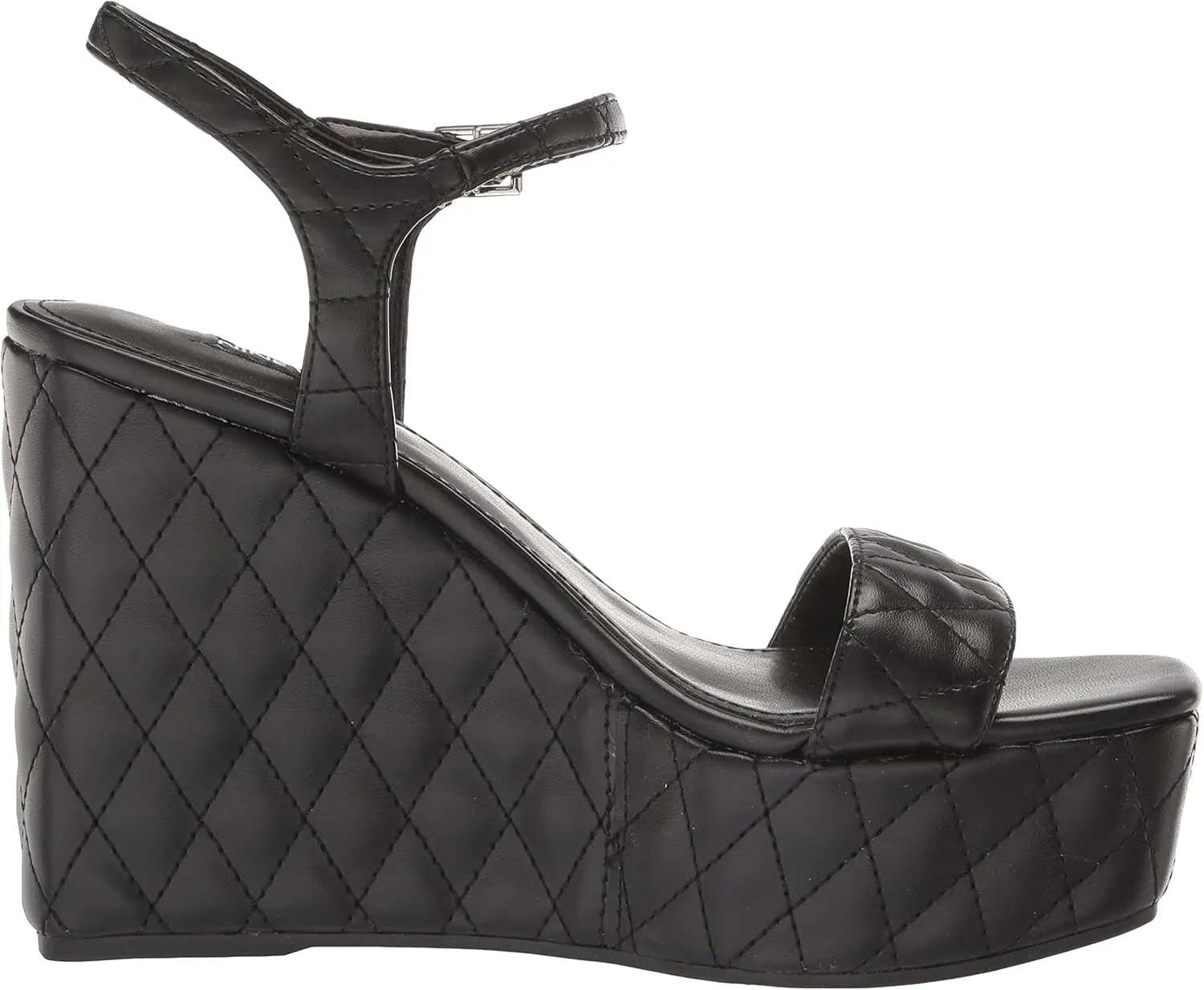 Nine West Women's Nila Squared Open Toe Platform Wedge Sandal