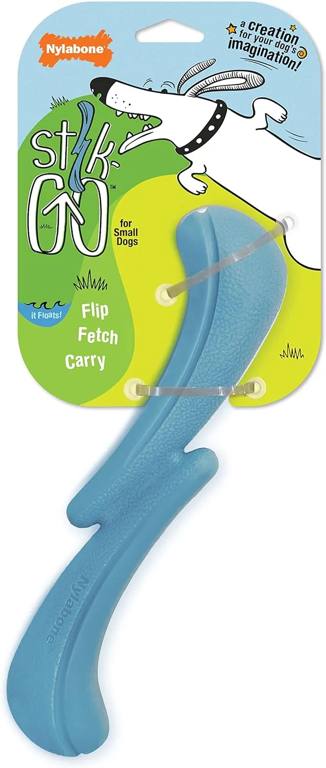Nylabone Stik-GO Interactive Dog Toy for Small Dogs - Lightweight Flexible Floatable Dog Fetch Toy for Creative Play & Dog Exercise (1 Count)