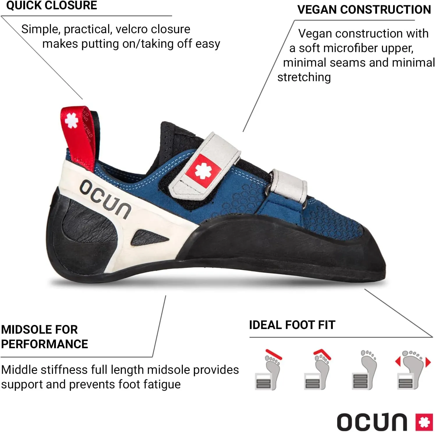Ocun Advancer QC and Advancer LU Bouldering Shoe I Rock Climbing Shoe for Advanced Climbers