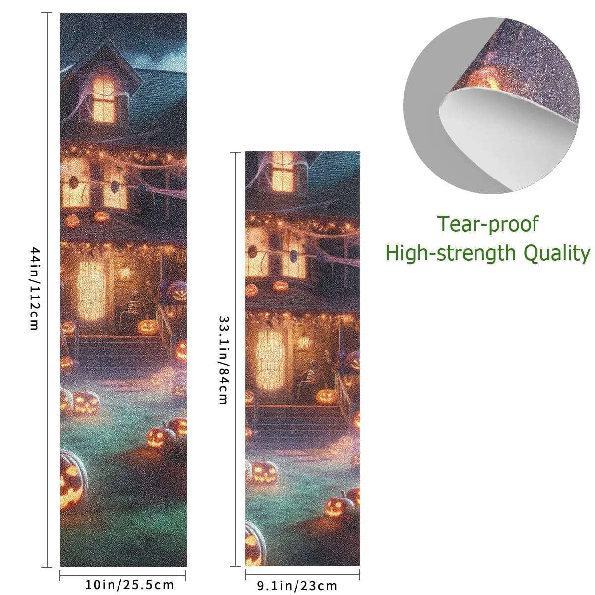 ODAWA House with Lanterns Skateboard Grip Tape Bubble Free Waterproof Scooter Grip Tape Longboard Skateboard Grip Tape Sheet 9.1 x 33.1 Inch