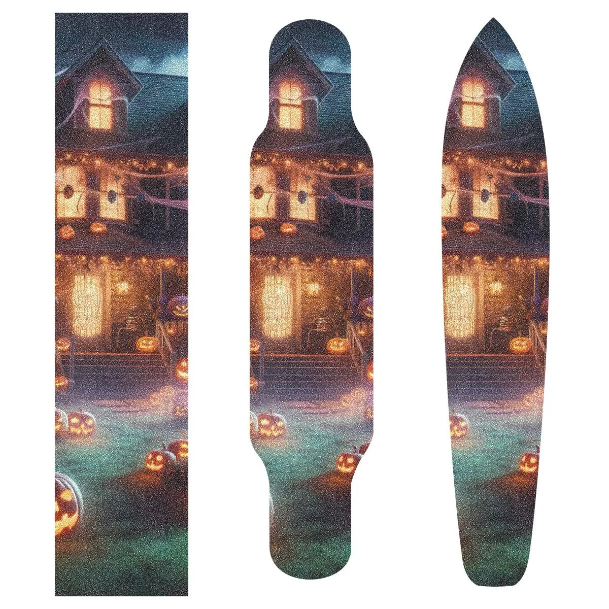 ODAWA House with Lanterns Skateboard Grip Tape Bubble Free Waterproof Scooter Grip Tape Longboard Skateboard Grip Tape Sheet 9.1 x 33.1 Inch
