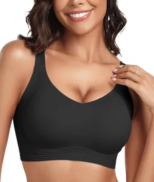 OEAK Womens Seamless Push Up Bras No Underwire Full Coverage Comfortable Bra V Neck Bralettes Wireless Everyday Bra